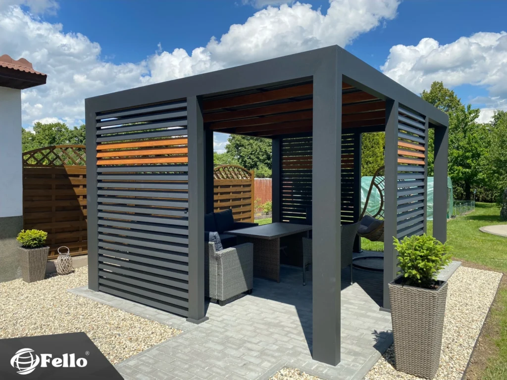 Aluminiowe żaluzje tarasowe - realizacja Fello