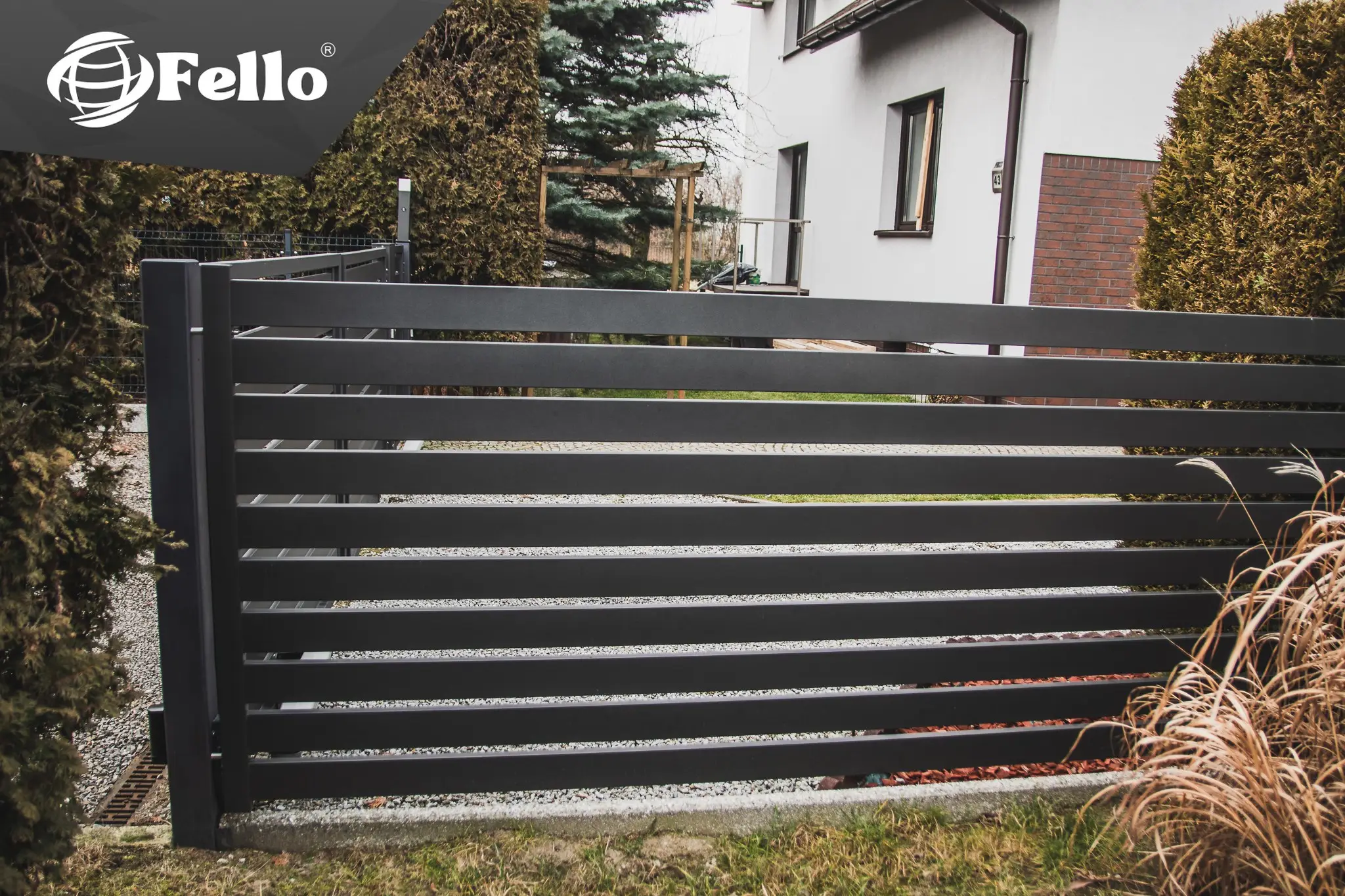 Aluminiowe przęsła ogrodzeniowe Fello - realizacja